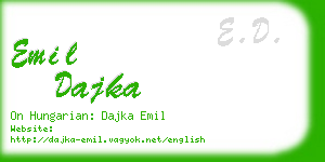 emil dajka business card